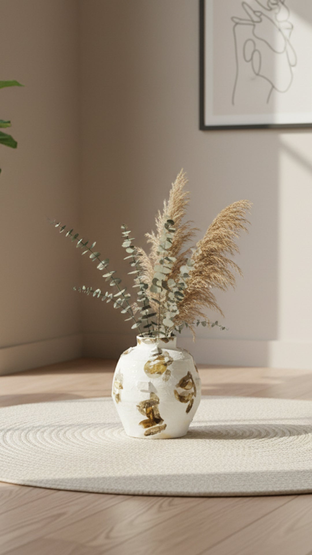 "Wabi-Sabi Earth" Rustic Ceramic Vase Large IDC243-A3