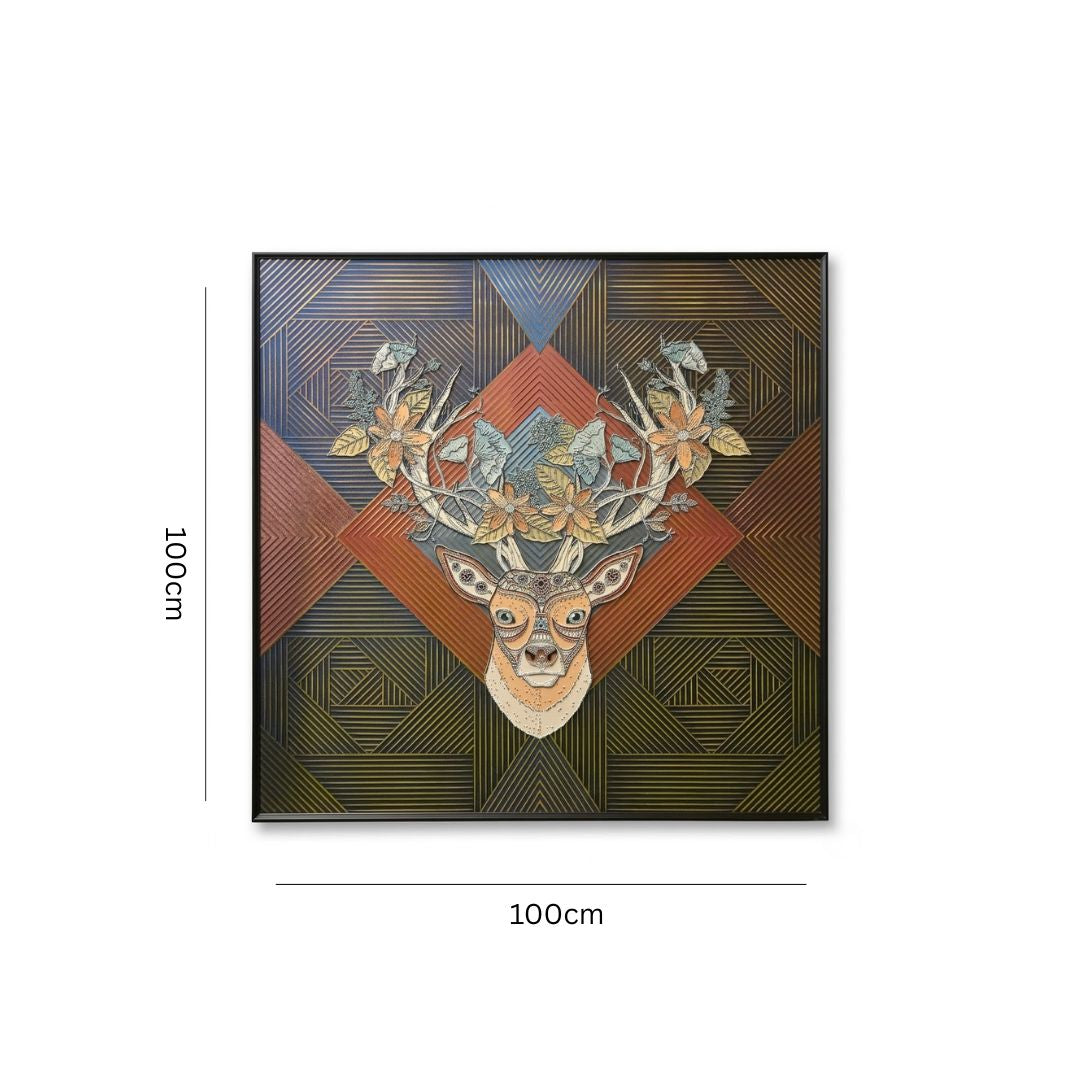 Deer Head Framed Wall Art IDC118-A11