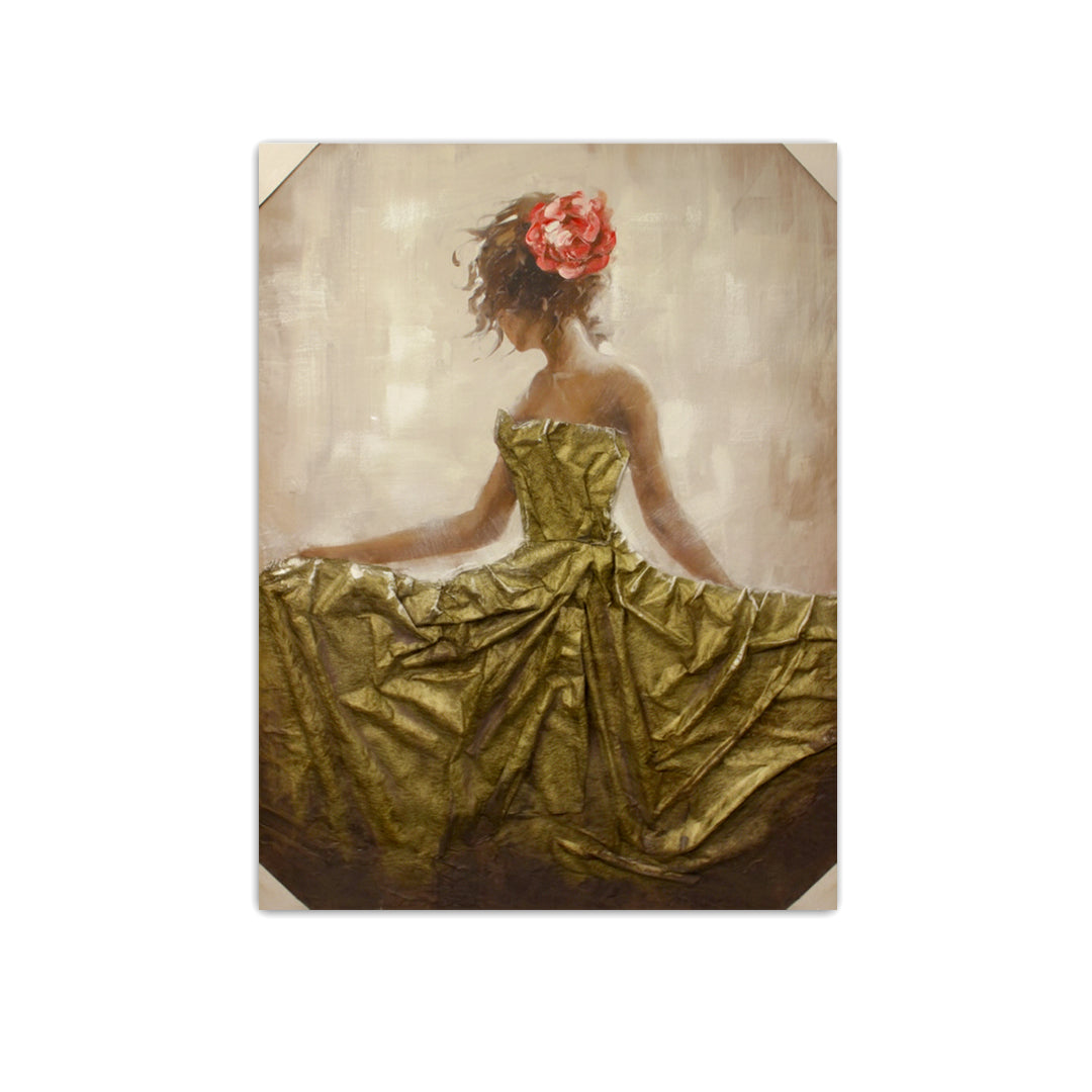 Elegant Gold Dress Wall Art IDC121-A8