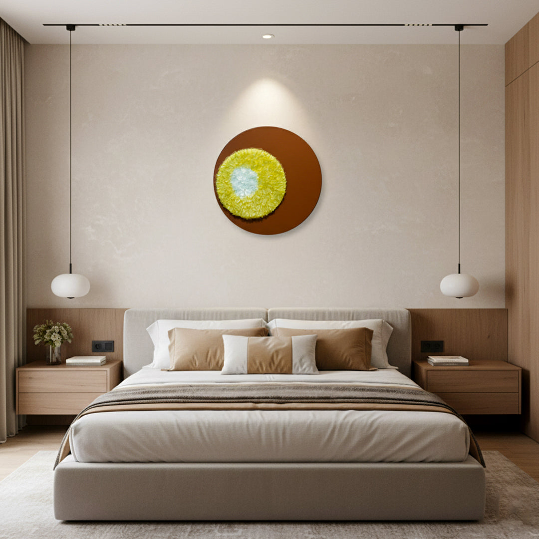 Solar Bloom Textured Wall Frame - IDC170-A136