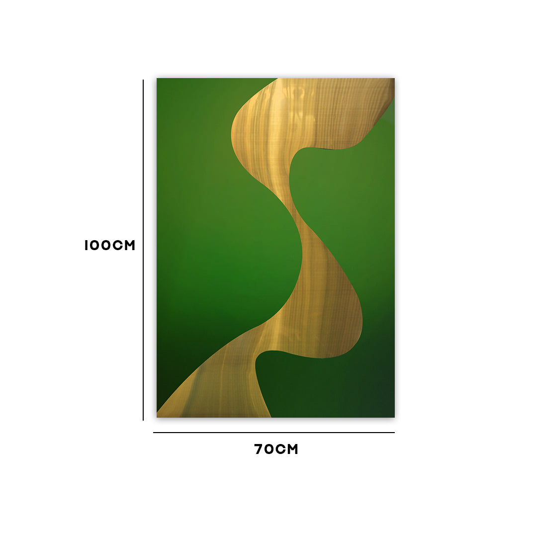 Abstract Green and Gold Wall Frame IDC170-A148