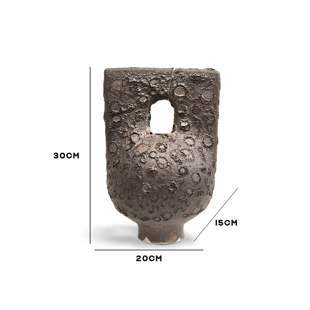 Black Textured Archway Planter Showpiece IDC179-A50