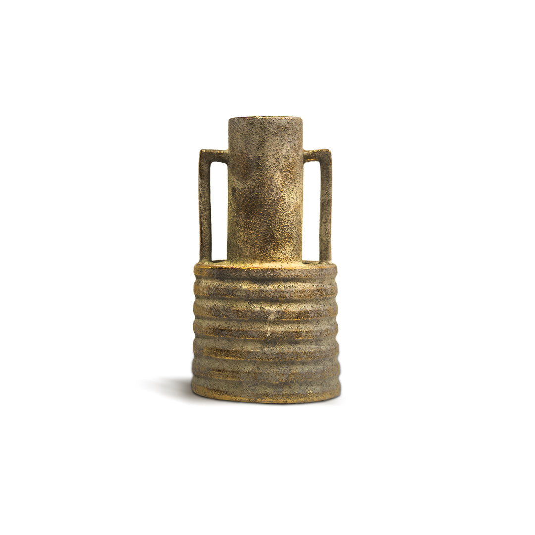 Stone Finish Double Handle Vase Small  IDC179-A55
