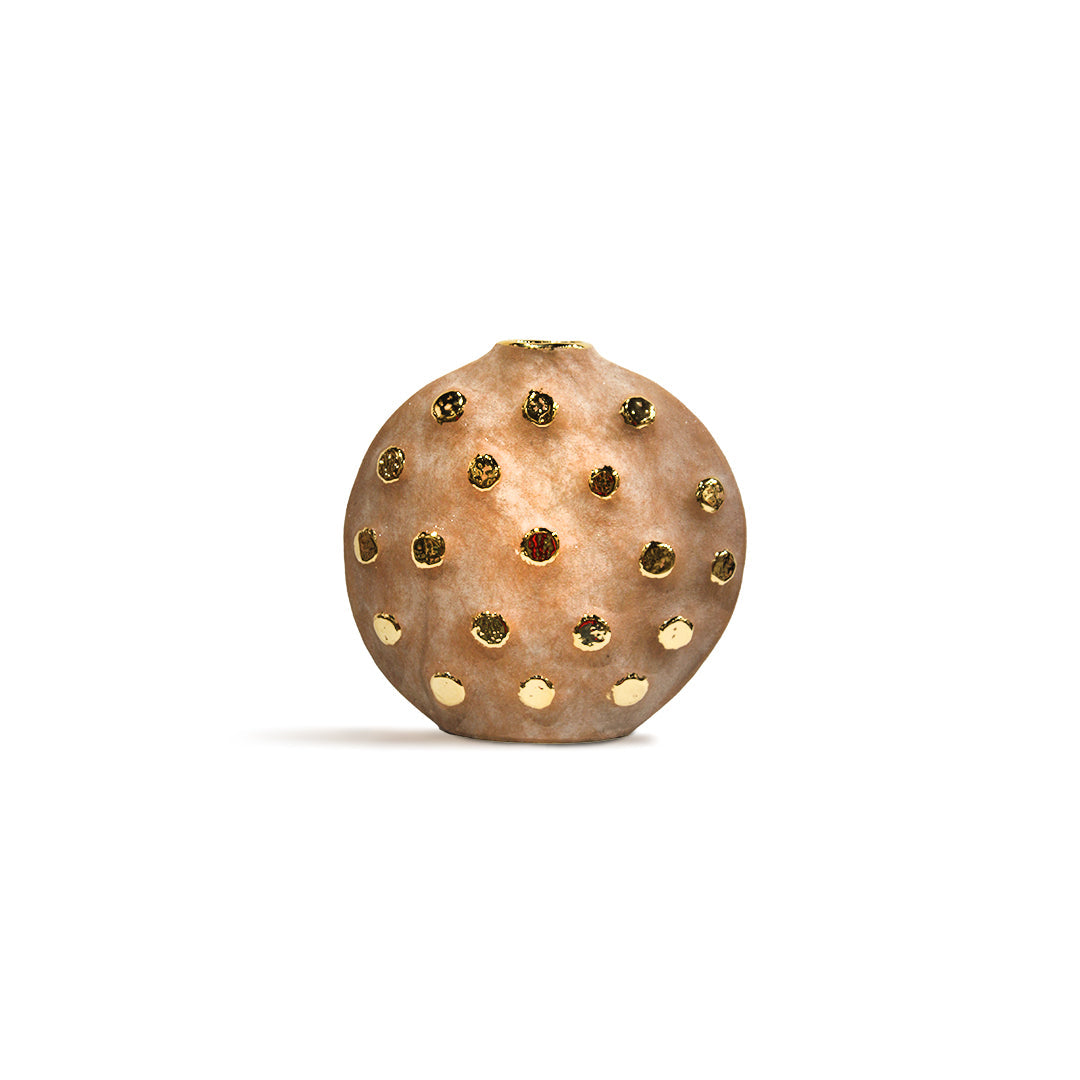 Ceramic Vase with Golden Studs Small - IDC179-A59