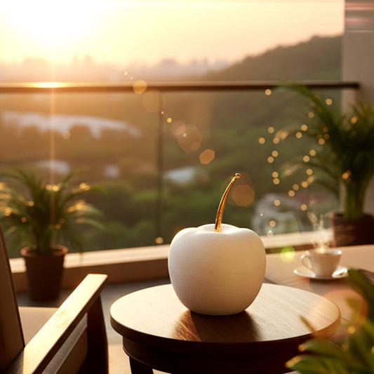 White Apple Decorative Artifact - Small  IDC179-A63