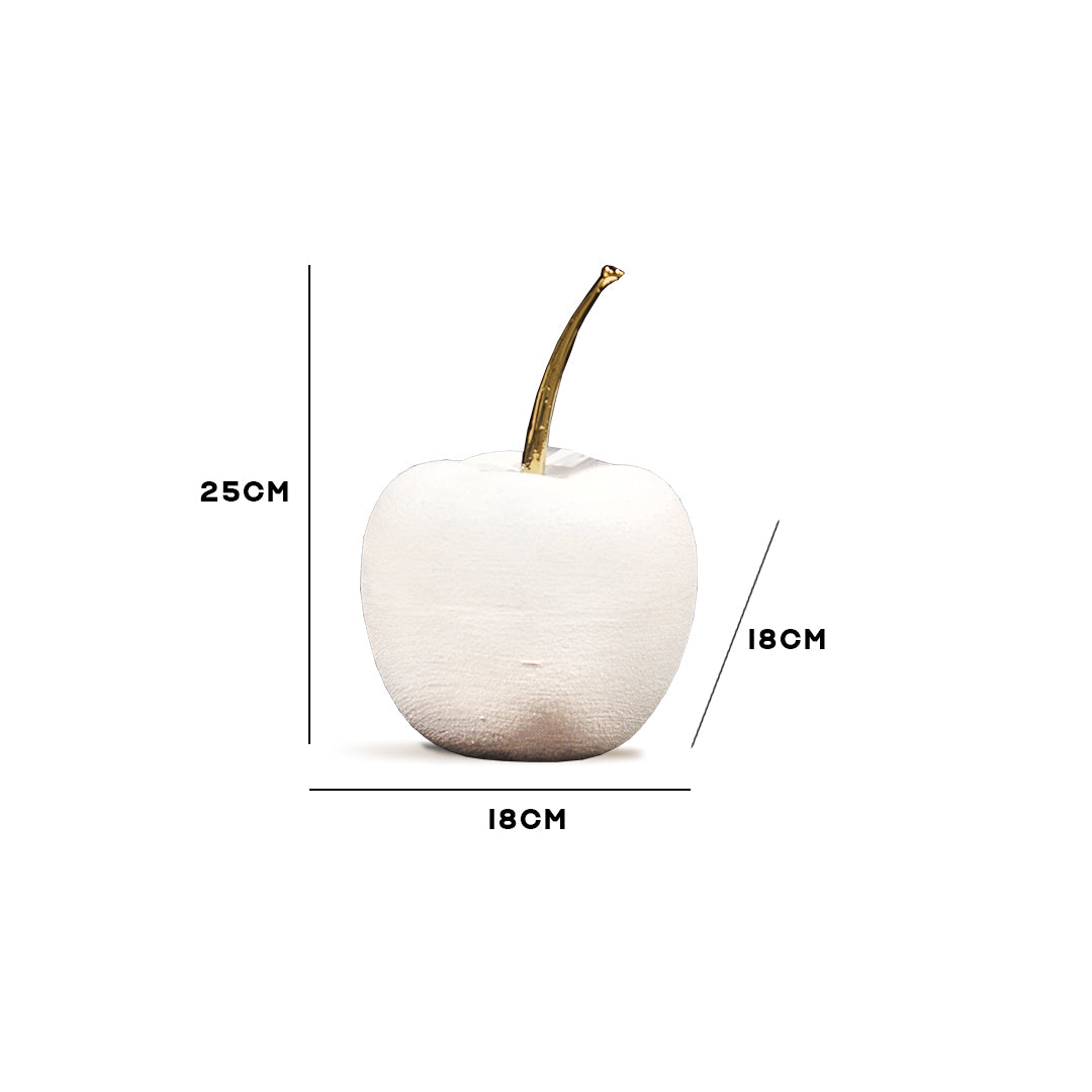 White Apple Decorative Artifact - Small  IDC179-A63