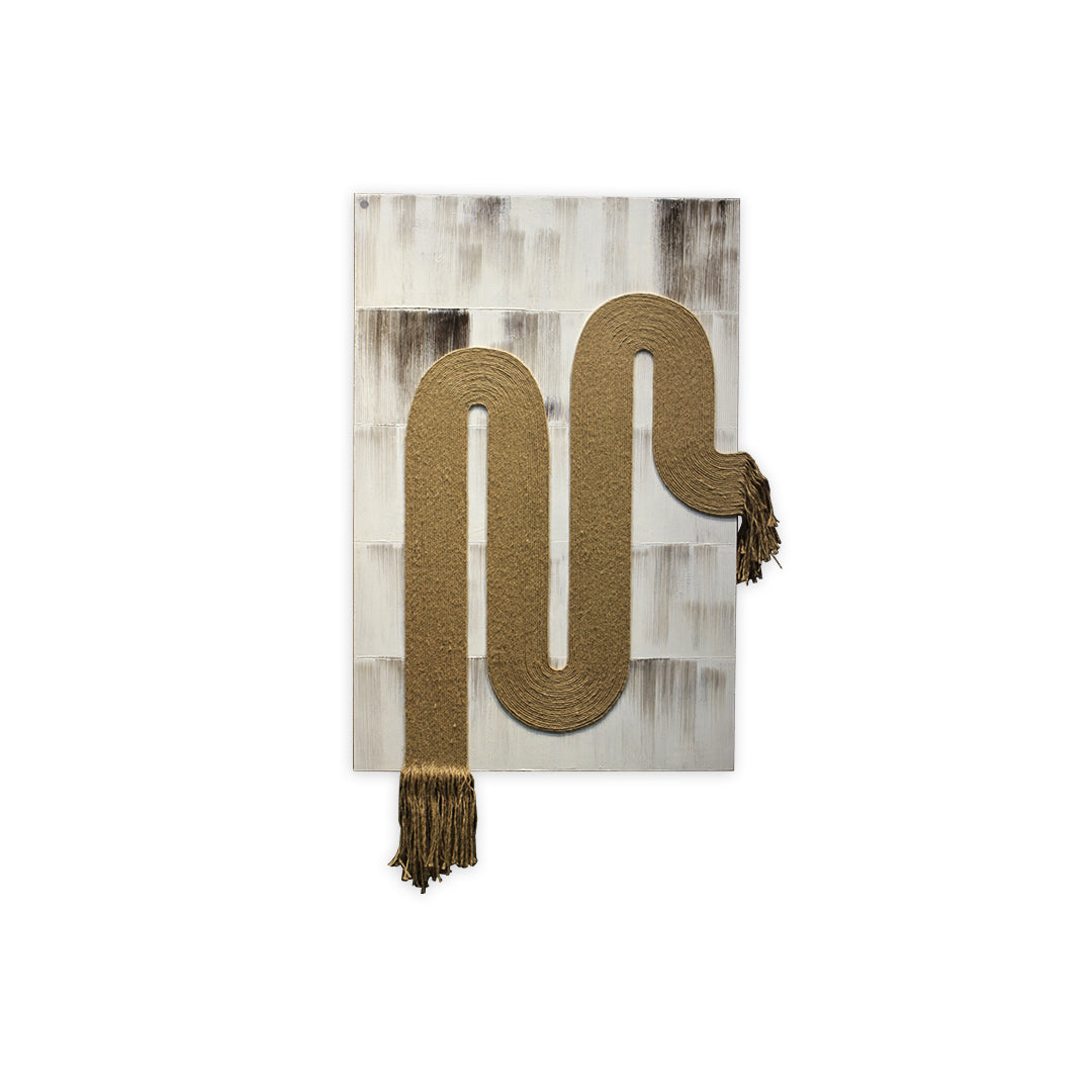 Mid-Century Boho Jute Fiber Wall Art IDC240-A2