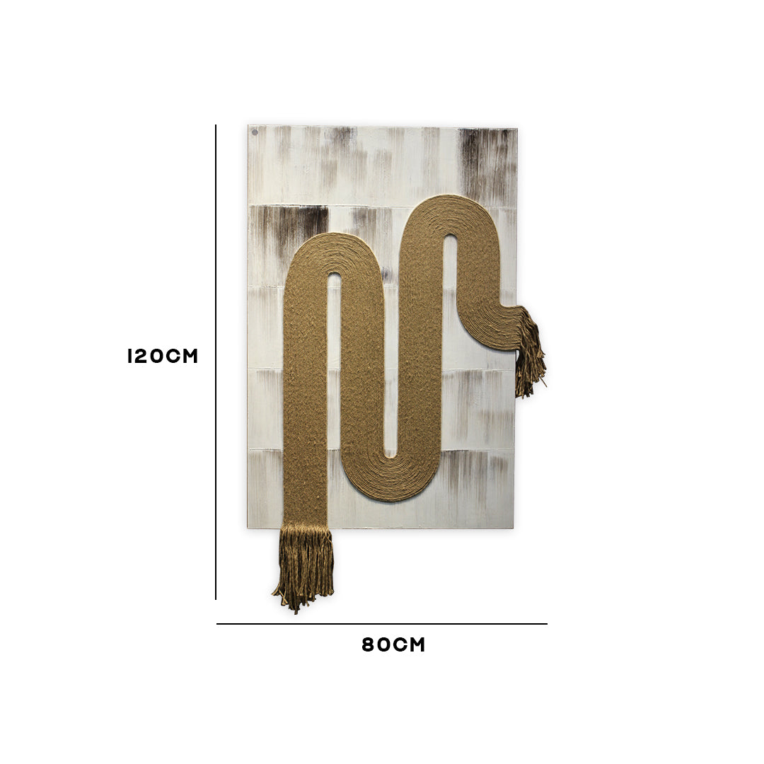 Mid-Century Boho Jute Fiber Wall Art IDC240-A2