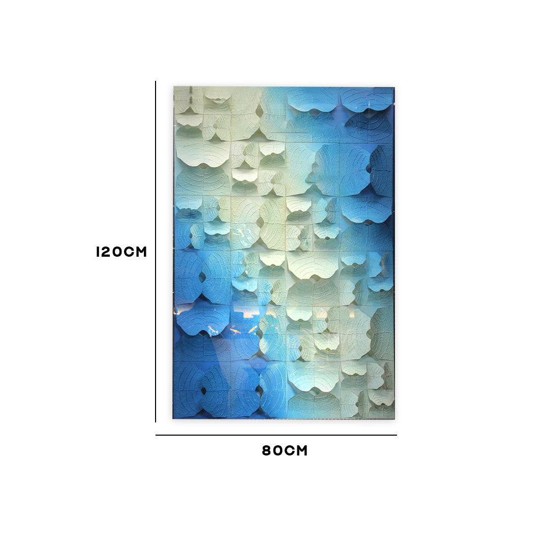 Abstract Cloudscape 3D Layered Wall Frame IDC240-A5