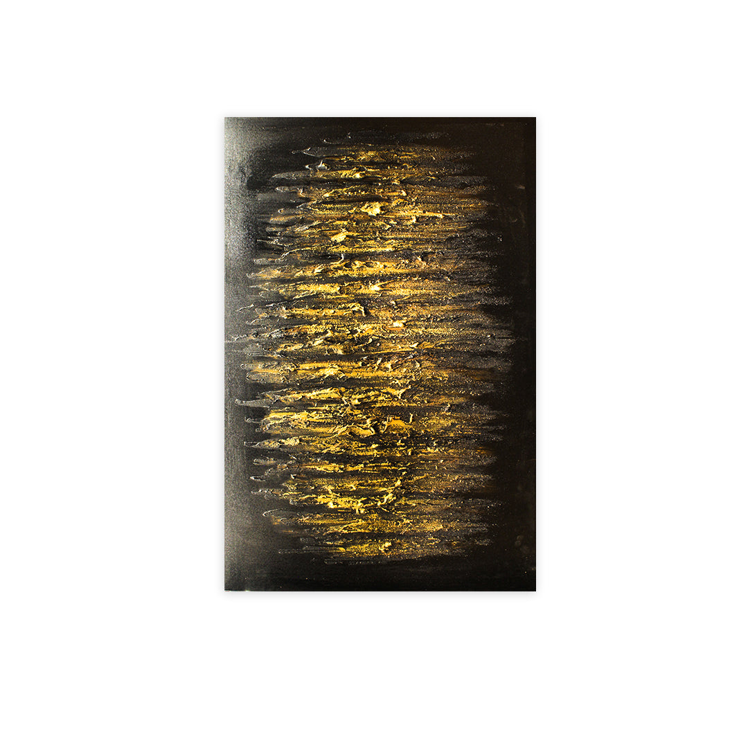 Black & Gold Abstract Textured Wall Frame IDC240-A7