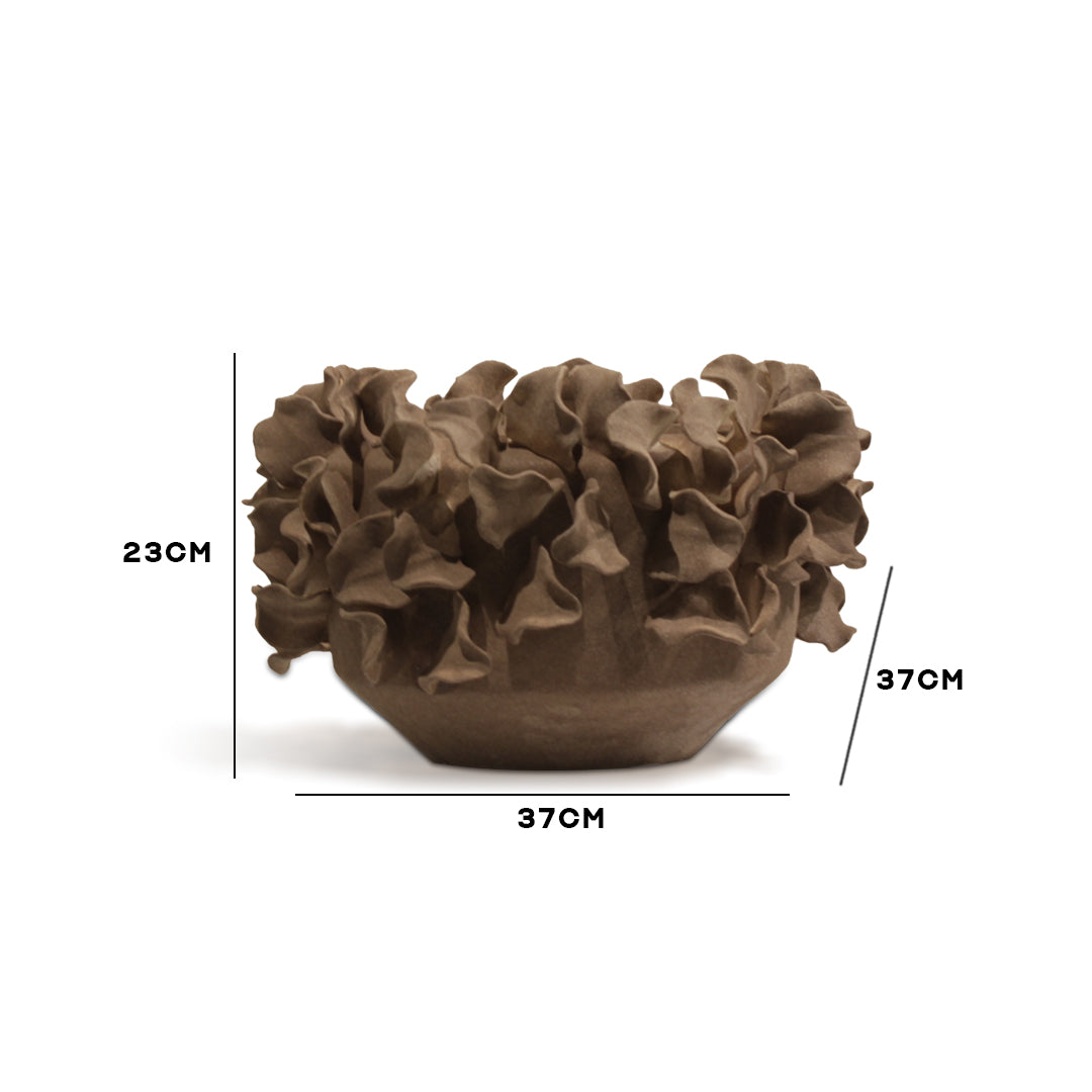 "Terra Petal" Sculptural Display Bowl Showpiece - IDC243-A35