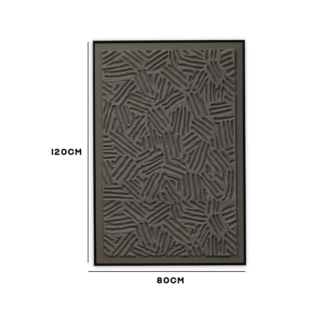 Abstract Cross Relief Wal Frame IDC121-A32