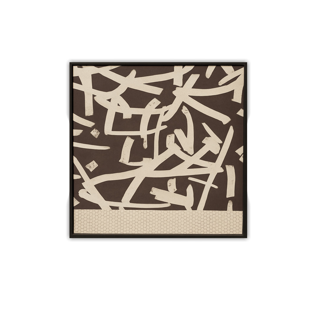 White Strokes Black and White Wall Art ID22-323