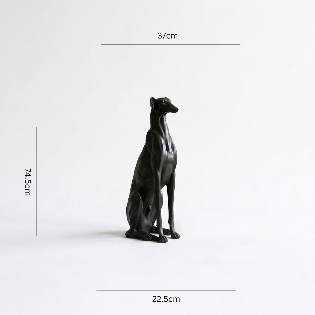 Black Greyhound Dog Showpiece IDC71-A229