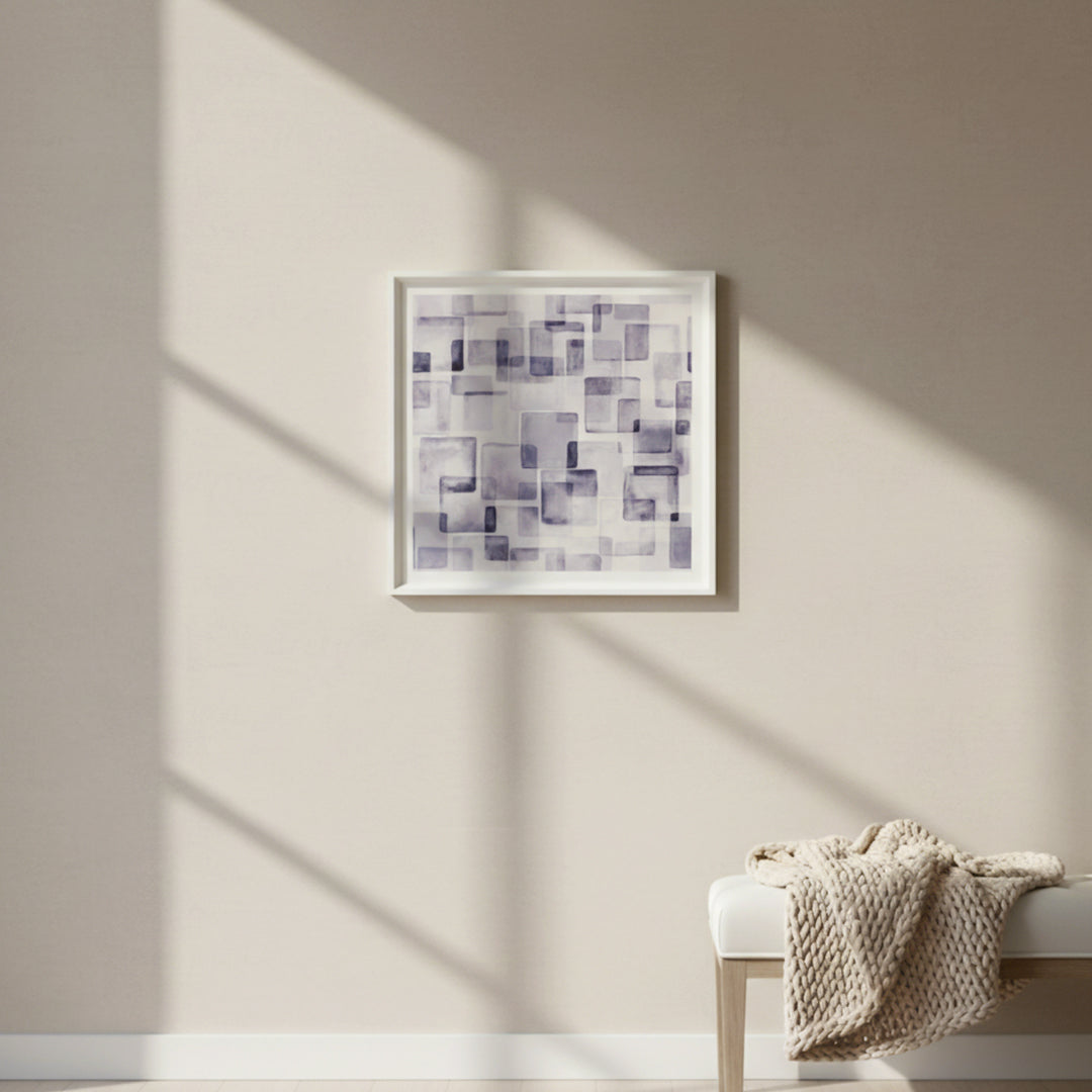 Blue Tiles Abstract Wall Art ID22-319