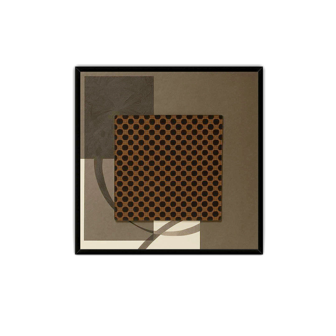 Earthy Grid Abstract Wall Art ID22-322