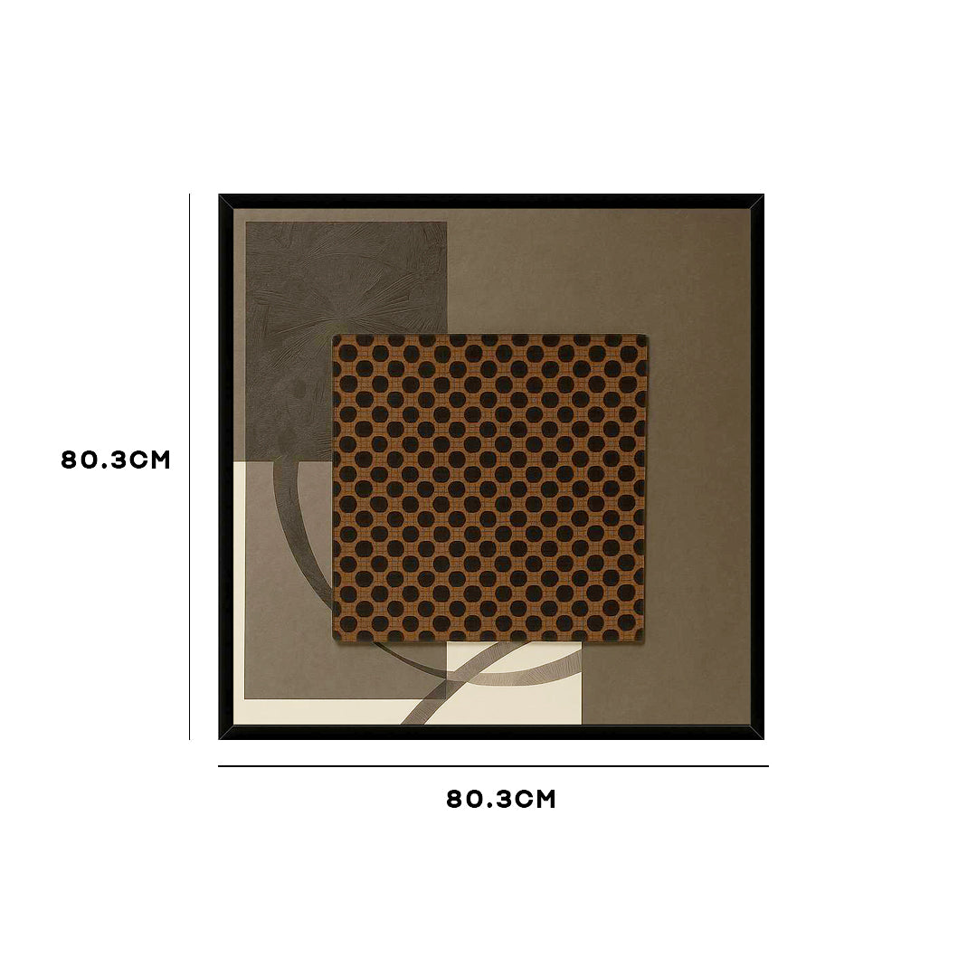 Earthy Grid Abstract Wall Art ID22-322