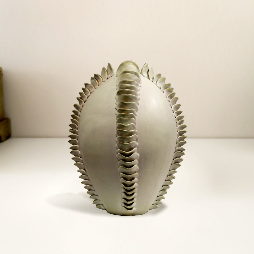 "Fossil Spine" Sculptural Ceramic Vase - Large - IDC243-A28