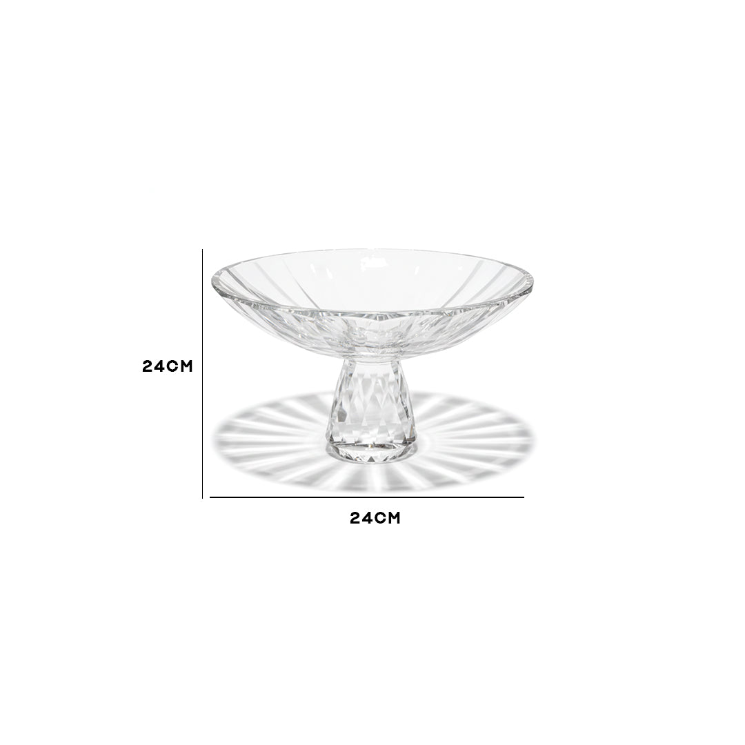 Crystal Cut Pedestal Bowl Showpiece IDC136-A24