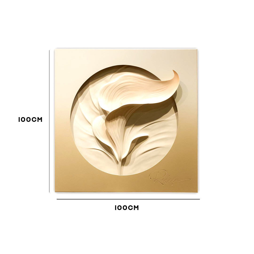 Glowing Leaf 3D Wall Art IDC169-A32