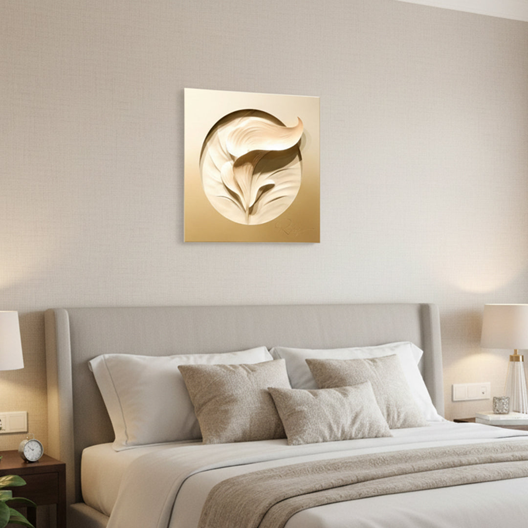 Glowing Leaf 3D Wall Art IDC169-A32