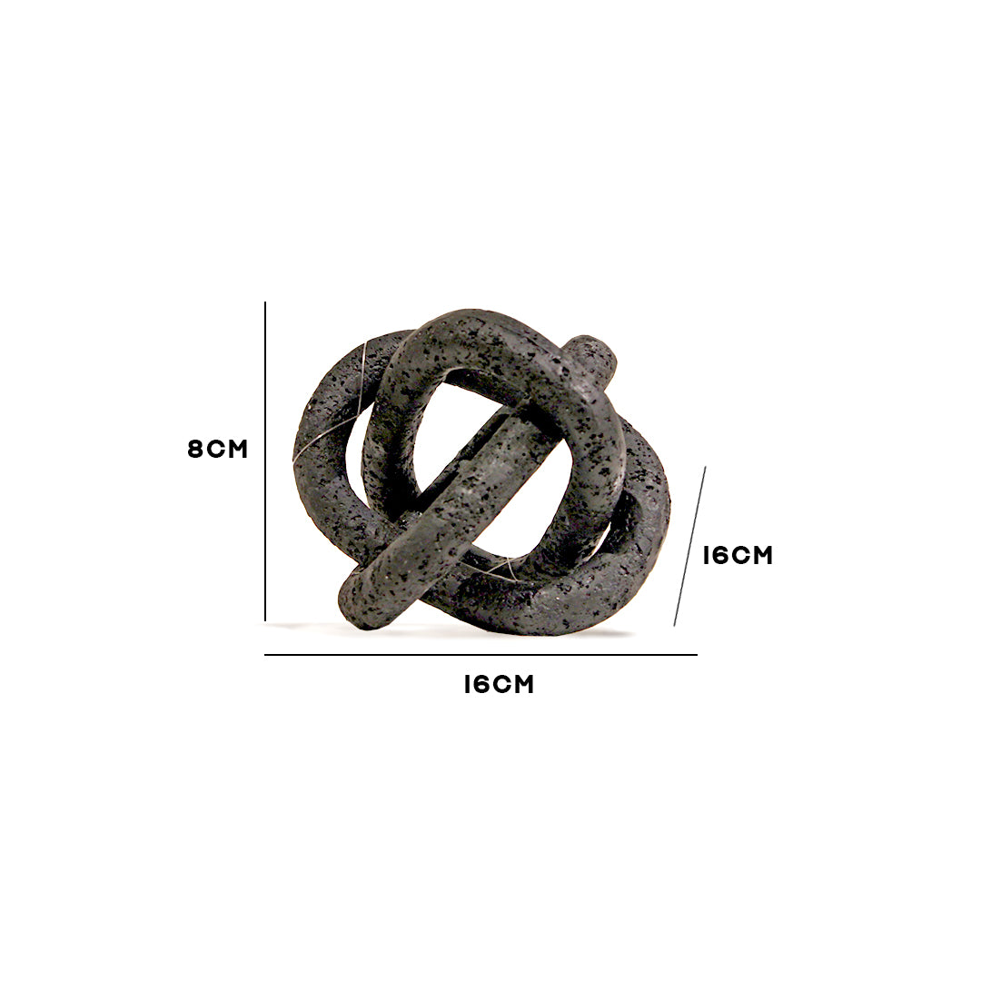 Sculptural Knot Black IDC233-A28