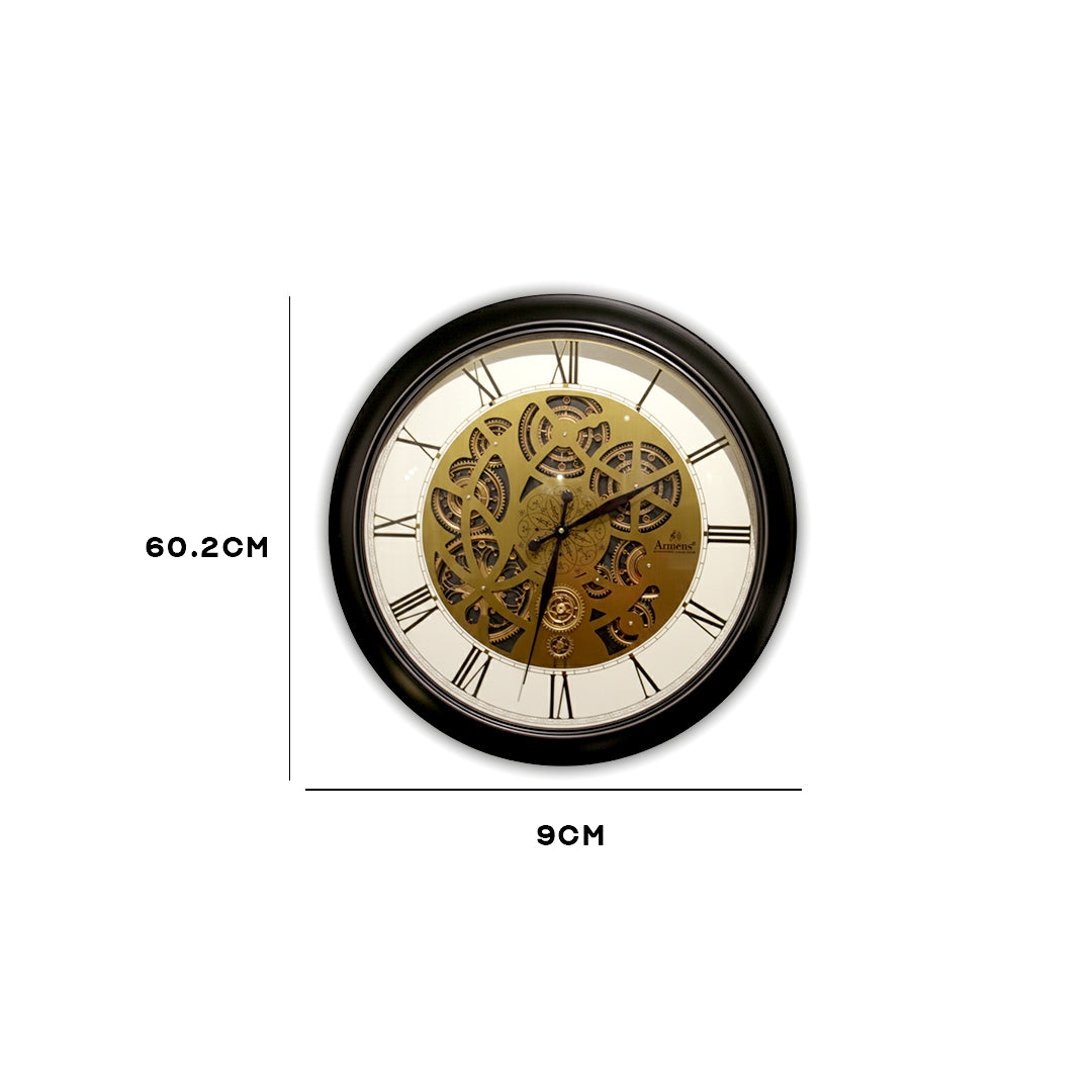 Modern Skeleton Wall Clock - Black IDC214-A13