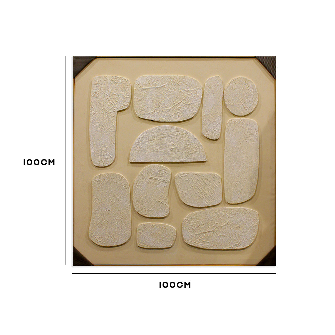 Organic Textured Pebble Abstract Wall Frame IDC58-A11