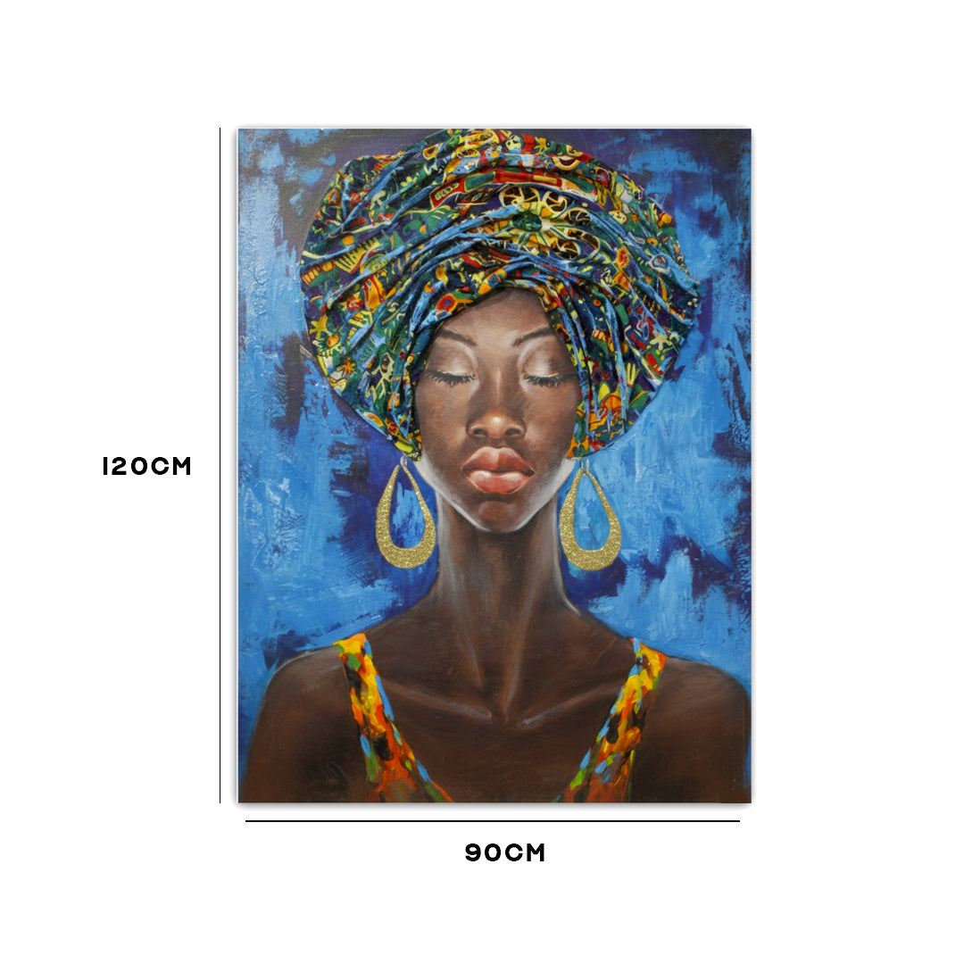 Elegant African Woman in Blue IDC121-A6