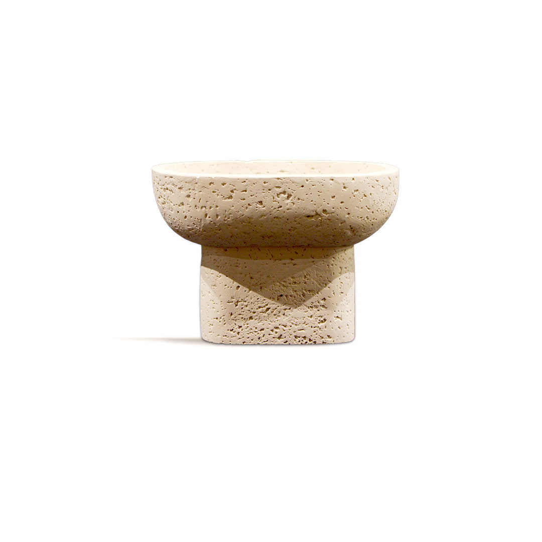 Small stone Pedestal Bowl Showpiece IDC233-A18