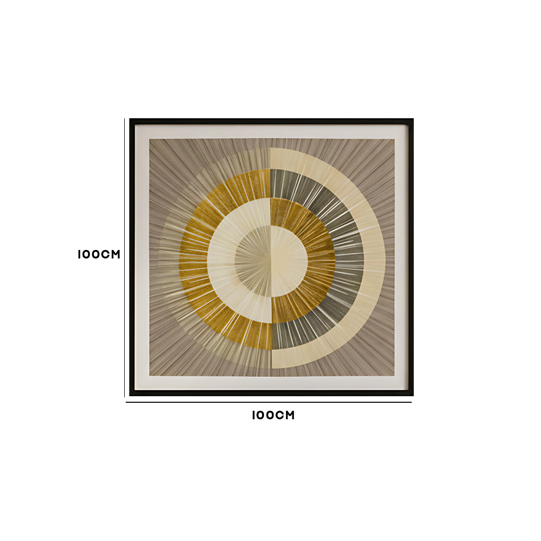 Geometric Sunburst Abstract Wall Frame IDC62-A95
