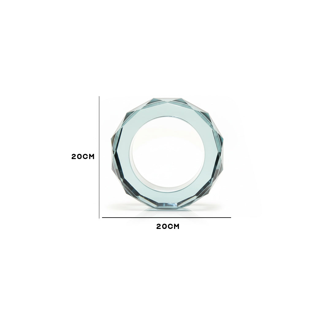 Teal Blue Crystal Ring Showpiece IDC136-A31