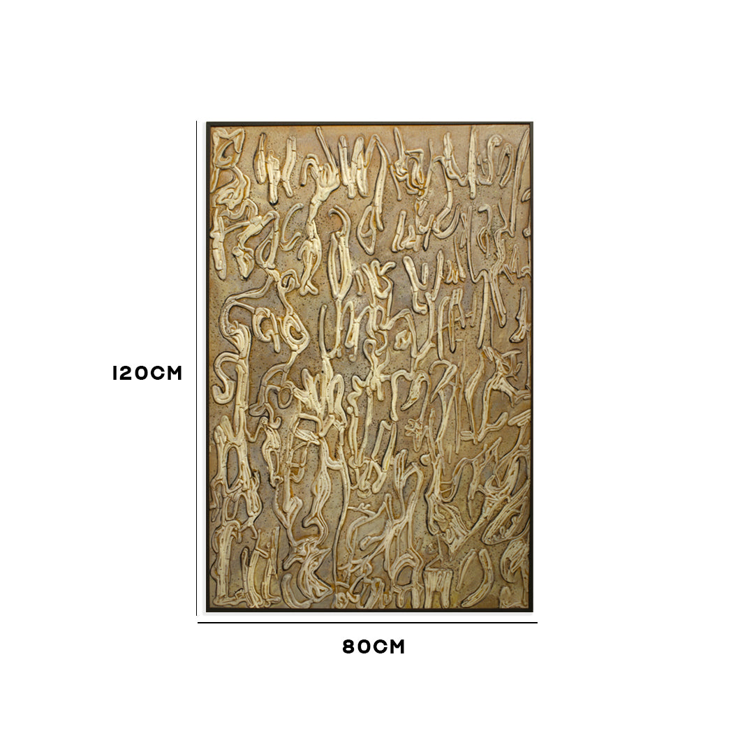 Textured Abstract Beige Wall Art IDC111-A47