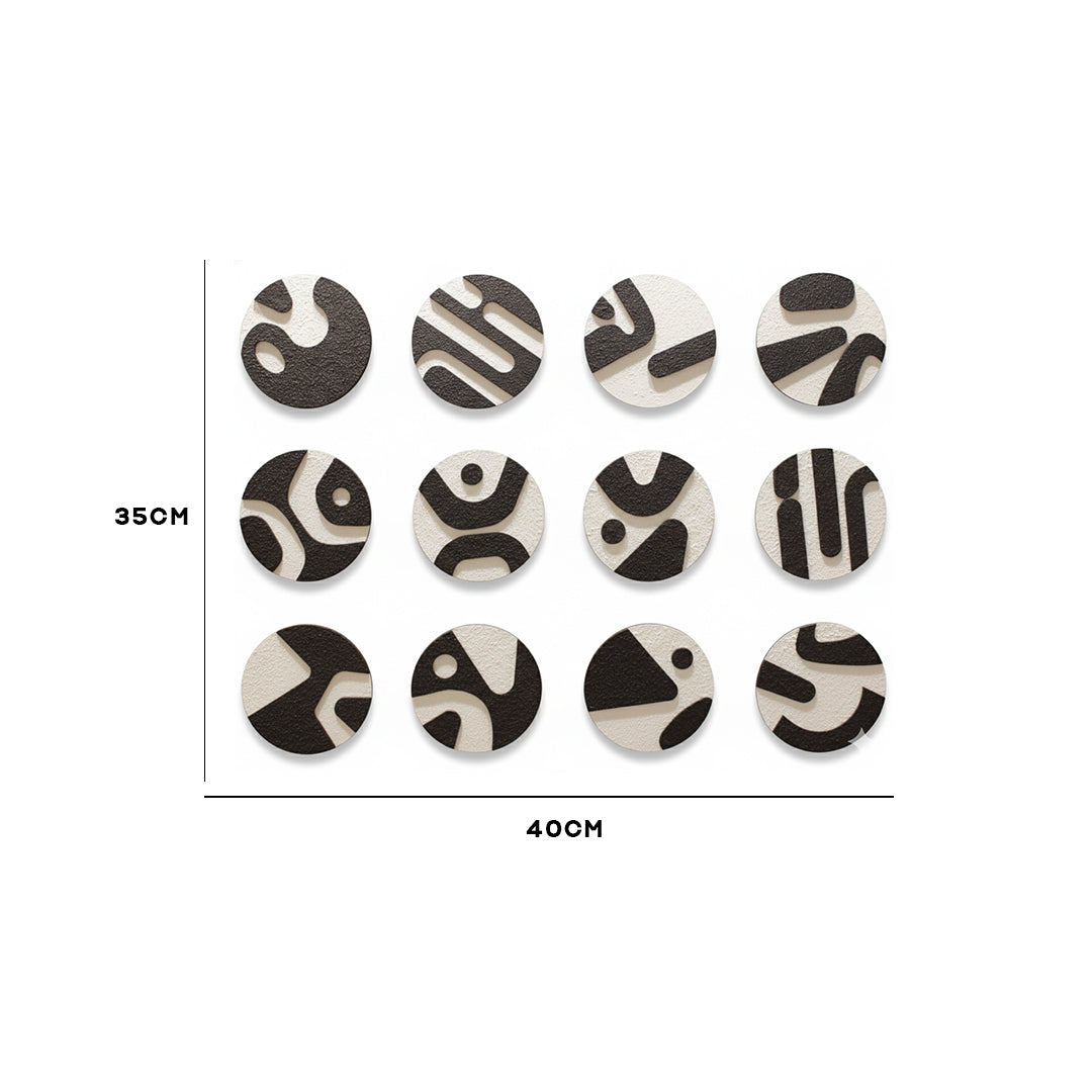 Modular Abstract Disc Wall Art Set ID37-132