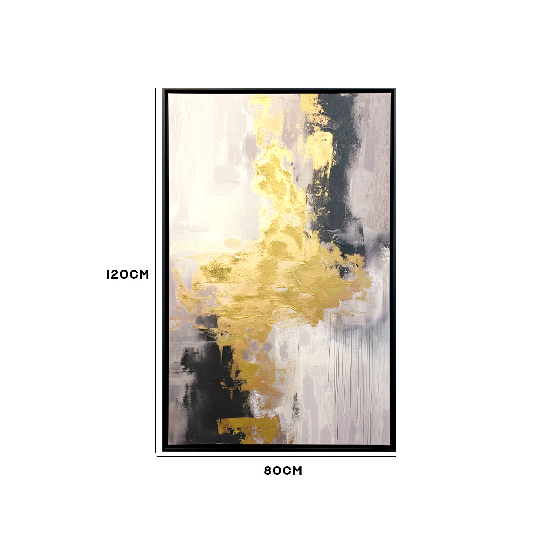 Luxury Gold Foil Abstract Wall Art IDC62-A78