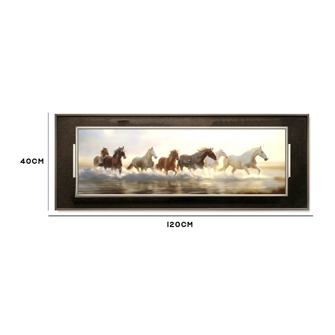 Running Horses Panorama Wall Frame IDC211-A1
