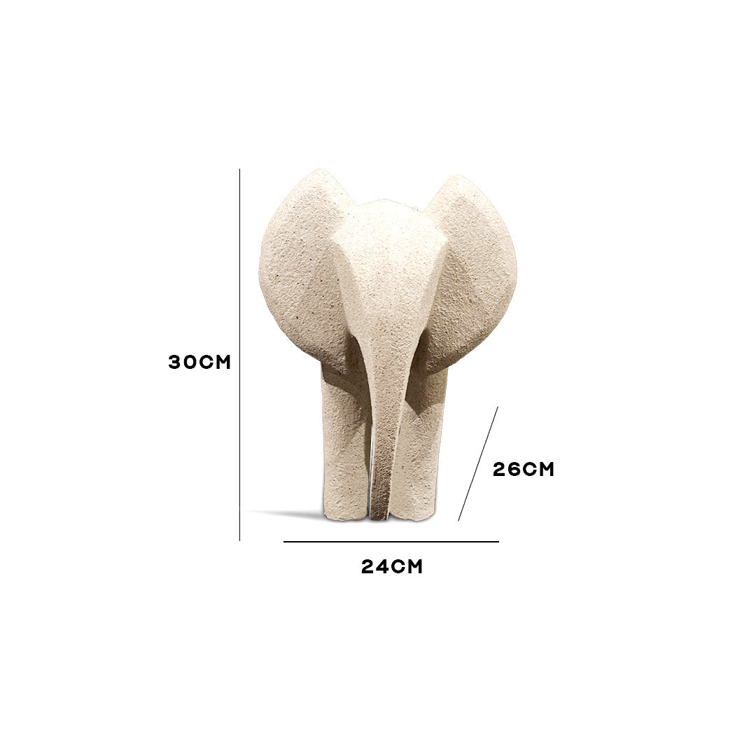 White Ceramic Elephant Décor - Showpiece IDC232-A9