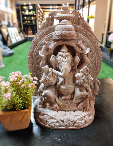 Lord Ganesha carved in Stone ID3-4