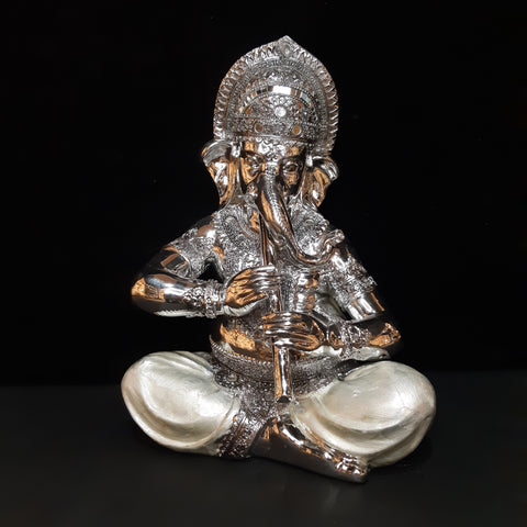 Silver Ganesha - Shehnai ID9-60