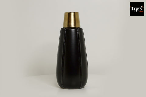 Designer Vase Black and Gold