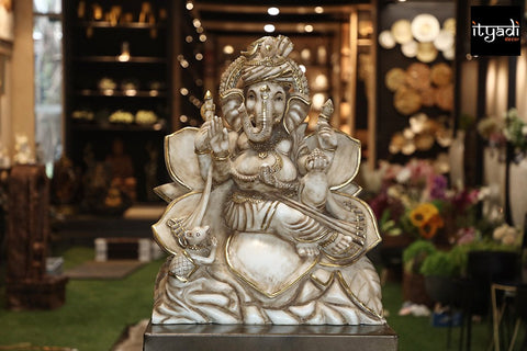 Hand-Crafted Marble Lord Ganesha IDJP3- 4