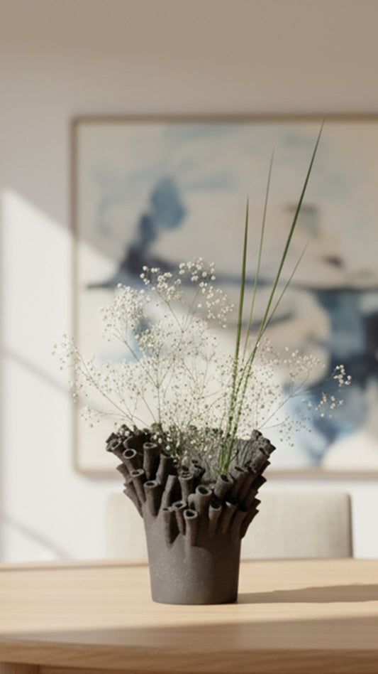 "Abyss Coral" Sculptural Small Designer Vase IDC243-A2
