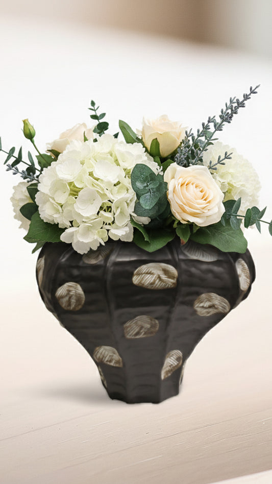 "Kumo" Faceted Polka Dot Vase - Large - IDC243-A32