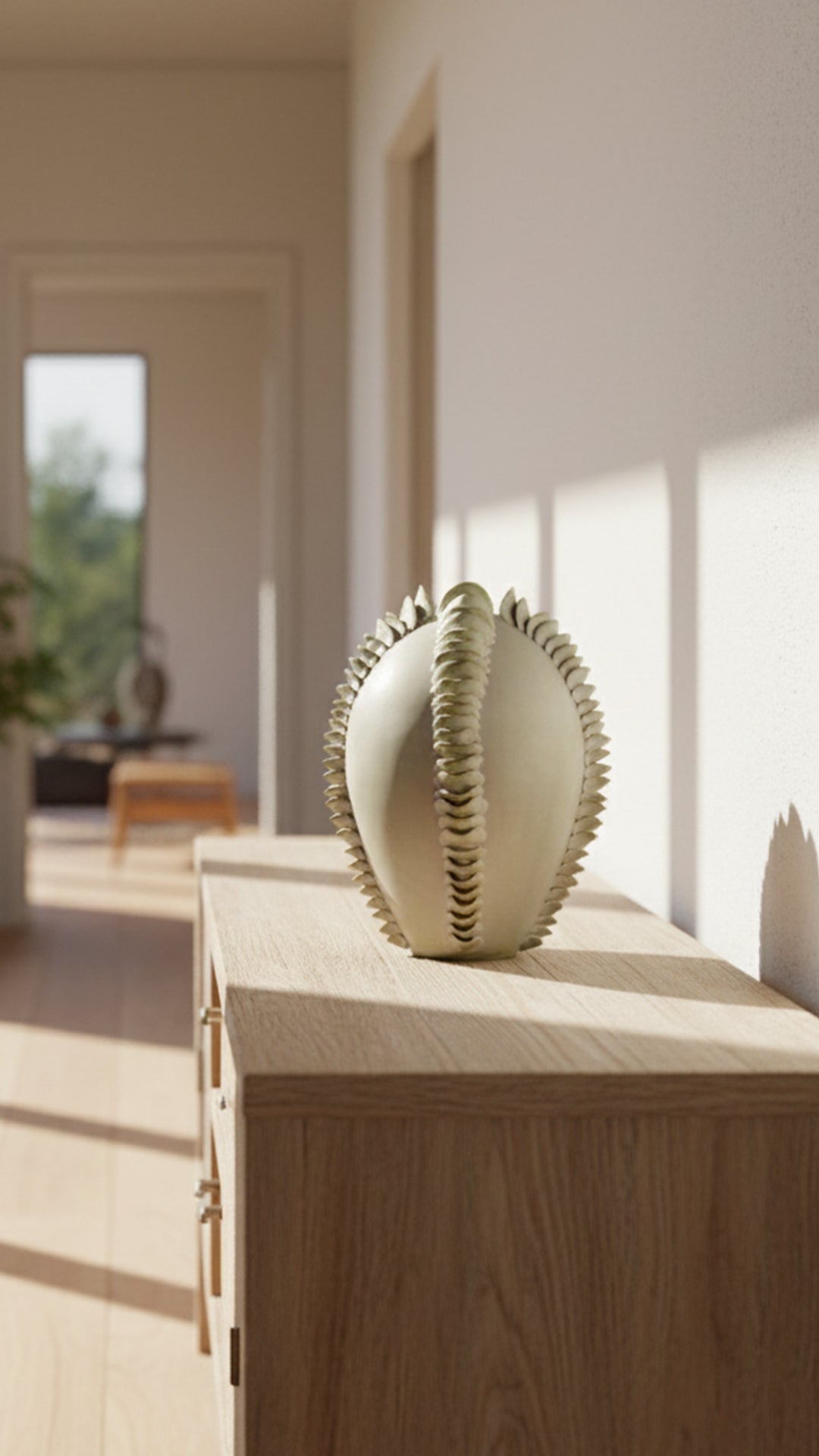 "Fossil Spine" Sculptural Ceramic Vase Small - IDC243-A29