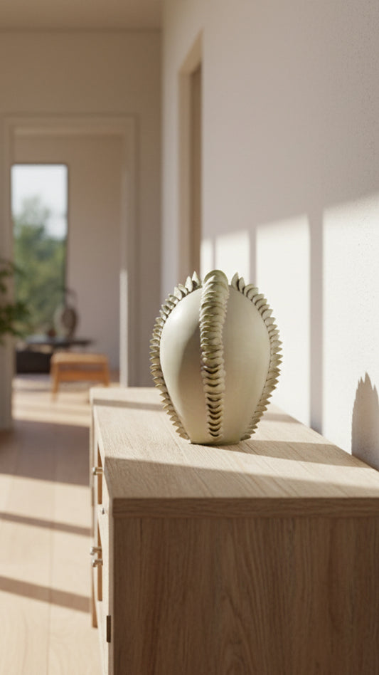 "Fossil Spine" Sculptural Ceramic Vase Small - IDC243-A29