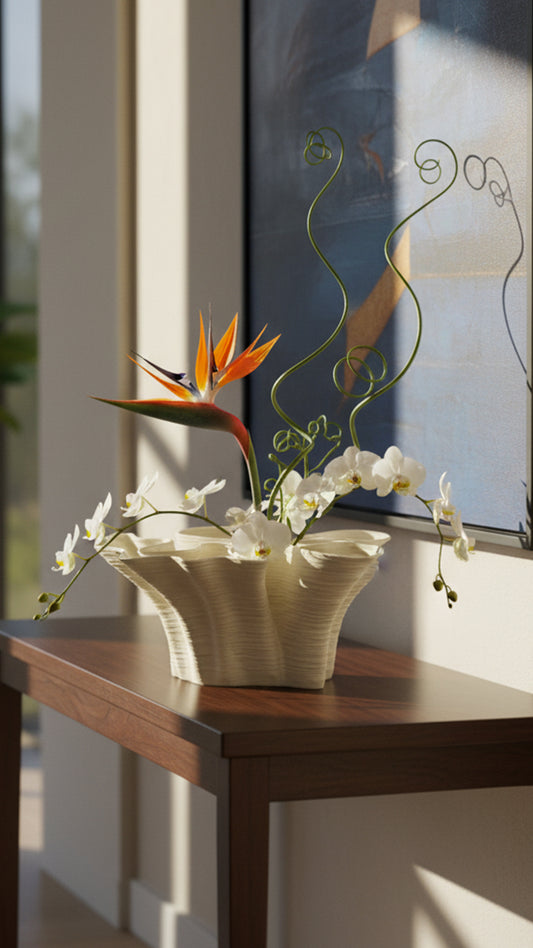 "Strata Undulating" Sculptural Centerpiece - Small - IDC243-A19