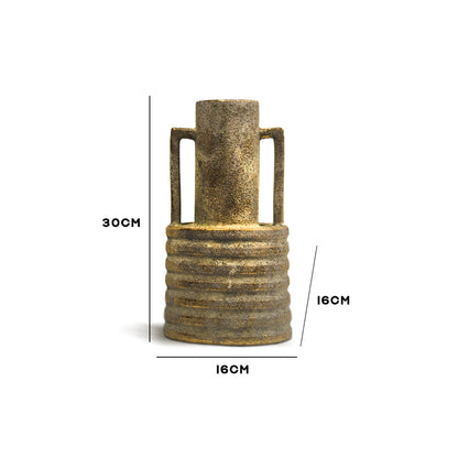 Stone Finish Double Handle Vase Small  IDC179-A55