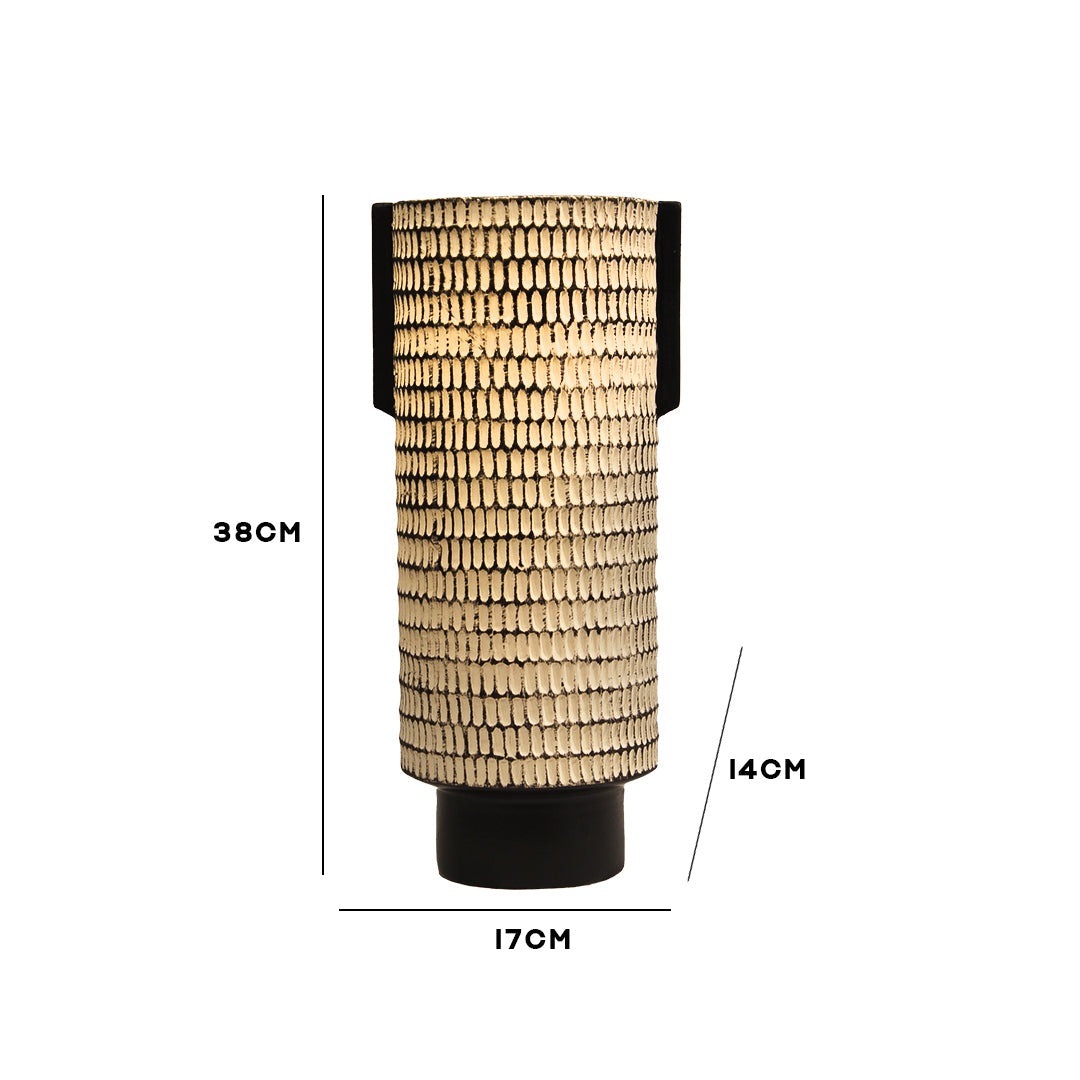 Black & White Checkered Textured Vase - LargeShowpiece IDC179-A56