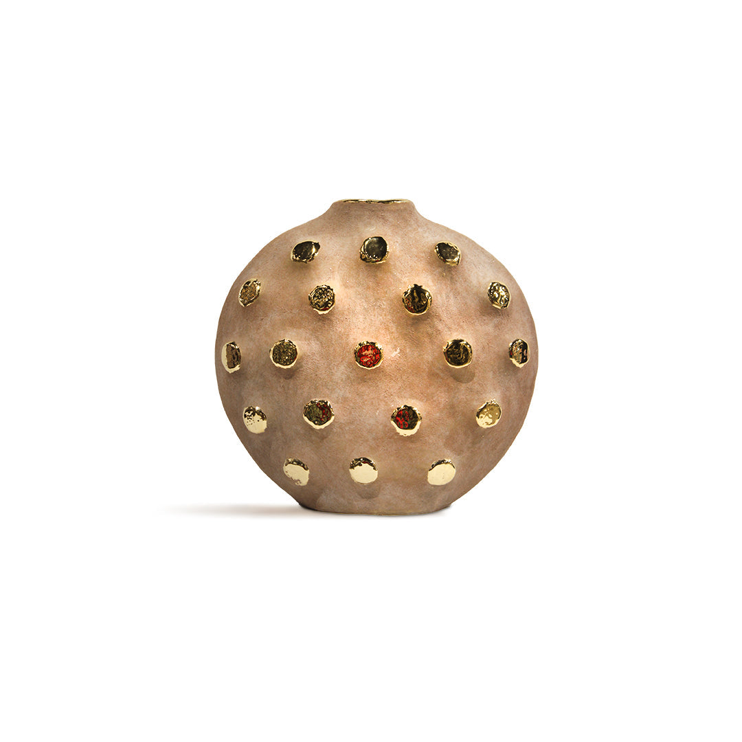 Ceramic Vase with Golden Studs - IDC179-A58