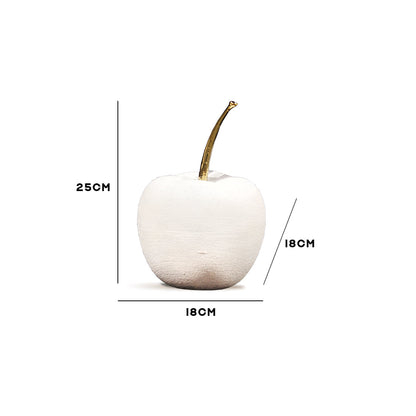 White Apple Decorative Artifact - Small  IDC179-A63